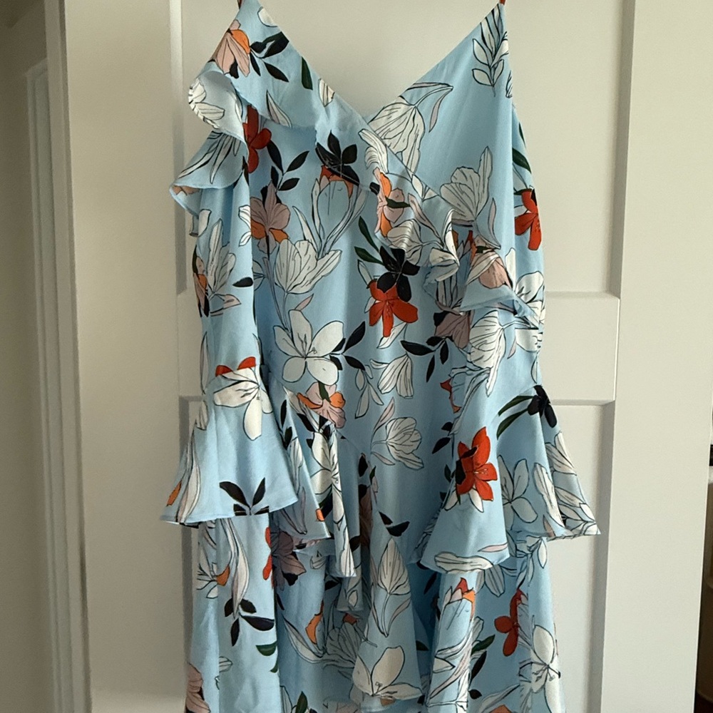 NWOT Parker Floral Blue Dress